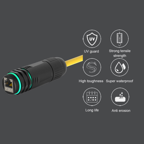 Extensor RJ45 IP68 Cat6 hembra-a-hembra 2