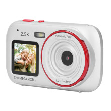 Cámara de pantalla dual de 72 MP 2.5K 2.4 pulgadas 750mAh plateada
