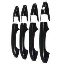 8Pcs Black Car Door Handle Cover Trim Catch Cap Stickers Exterior Door Handle Cover for  CR-V 2007-2011