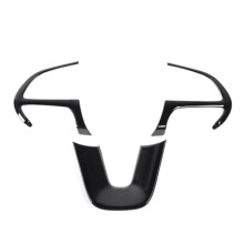 Schwarze Lenkradabdeckungsverkleidung für Charger Challenger 2015-2022, Lenkradrahmenverkleidung