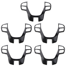 5X Carbon Fiber Steering Wheel Cover Trim Frame Decorator Sticker for Ranger Everest Endeavour 2015+