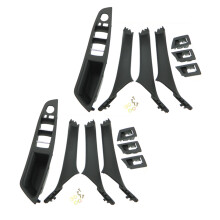 2 set RHD Car Interior Door Handle Inner Door Panel Pull Trim Cover for - 5 Serie F10 F11 520 525 Black