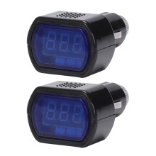 2X LCD Cigarette Lighter Voltage Digital Panel Meter Volt Voltmeter Monitor for Auto Car Truck