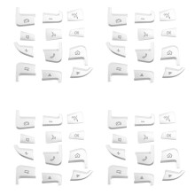 48Pcs Car Styling Steering Wheel Button Covers for GLC X253 2015 2016 & C Class W205 2014 2015 Silver ABS