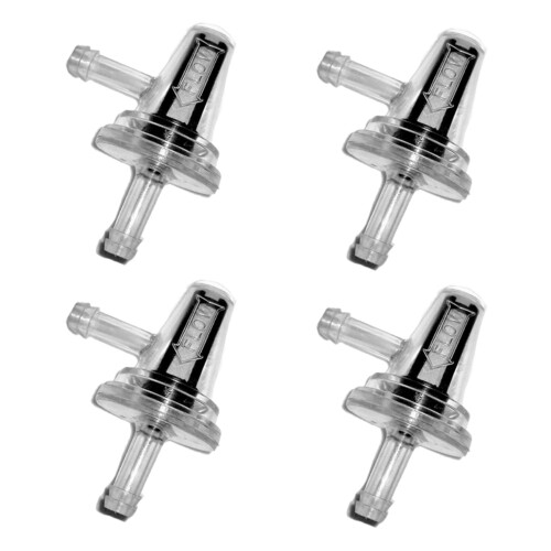 4Pcs Universal Motorcycle Right Angle Inline Fuel Filter 1/4 Inch 6mm Hose Lines for