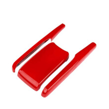 Cubierta Embellecedora de Caja de Reposabrazos de Consola Central Roja de 3 Piezas para   10.º 2016-2021