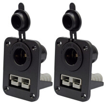 2X Anderson Stecker C-Igarette Feuerzeug Sockel LadegeräT Unterputz Montage Platte für Wohnwagen Wohnmobil Bootswagen Lastwagen