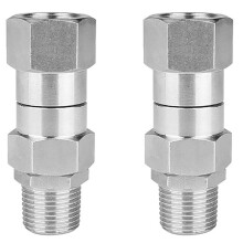 2X Snodo per Idropulitrice, Raccordo Filettato Maschio NPT Da 3/8 di Pollice, 4500 PSI, per Idropulitrice (Acciaio Inossidabile)