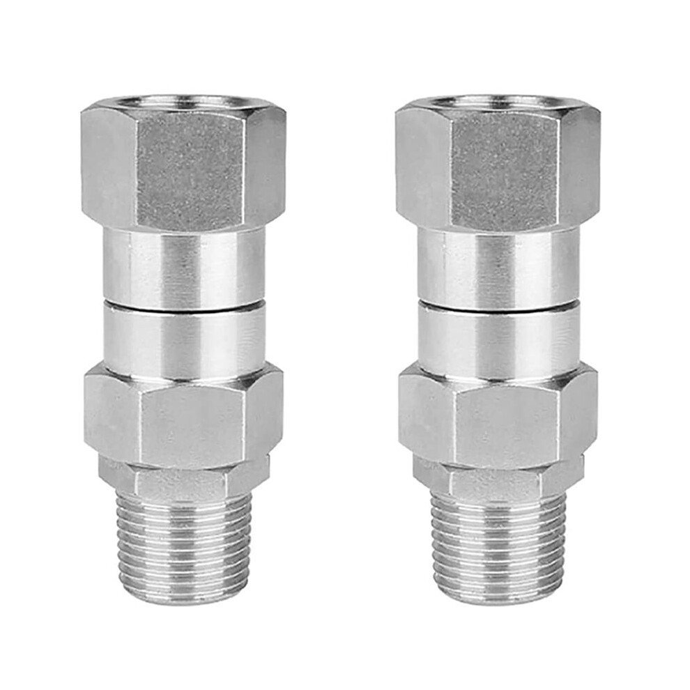 2X Pressure Washer Swivel, 3/8 Inch Npt Male Thread Fitting, 4500 Psi, For Pressure Washer (Stainless Steel) 6031144157637