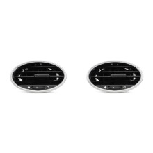2X Auto-Armaturenbrett-Entlüftungsdüse für Focus MK2 2005-2013 Klimaanlagenauslass-Dekorationskappen Silber