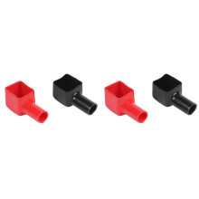 2 Par de Cubiertas de Terminales de Batería de Coche Rojo + Negro Tapas de Aislamiento Positivo + Negativo Evitan Que el Álcali Se Arrastre Hacia