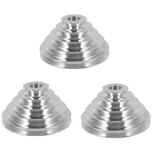 3 Pcs 25mm Bore Aluminum Pagoda Wheel A Type 5 Step Pagoda Pulley Wheel for V-Belt Timing Belt