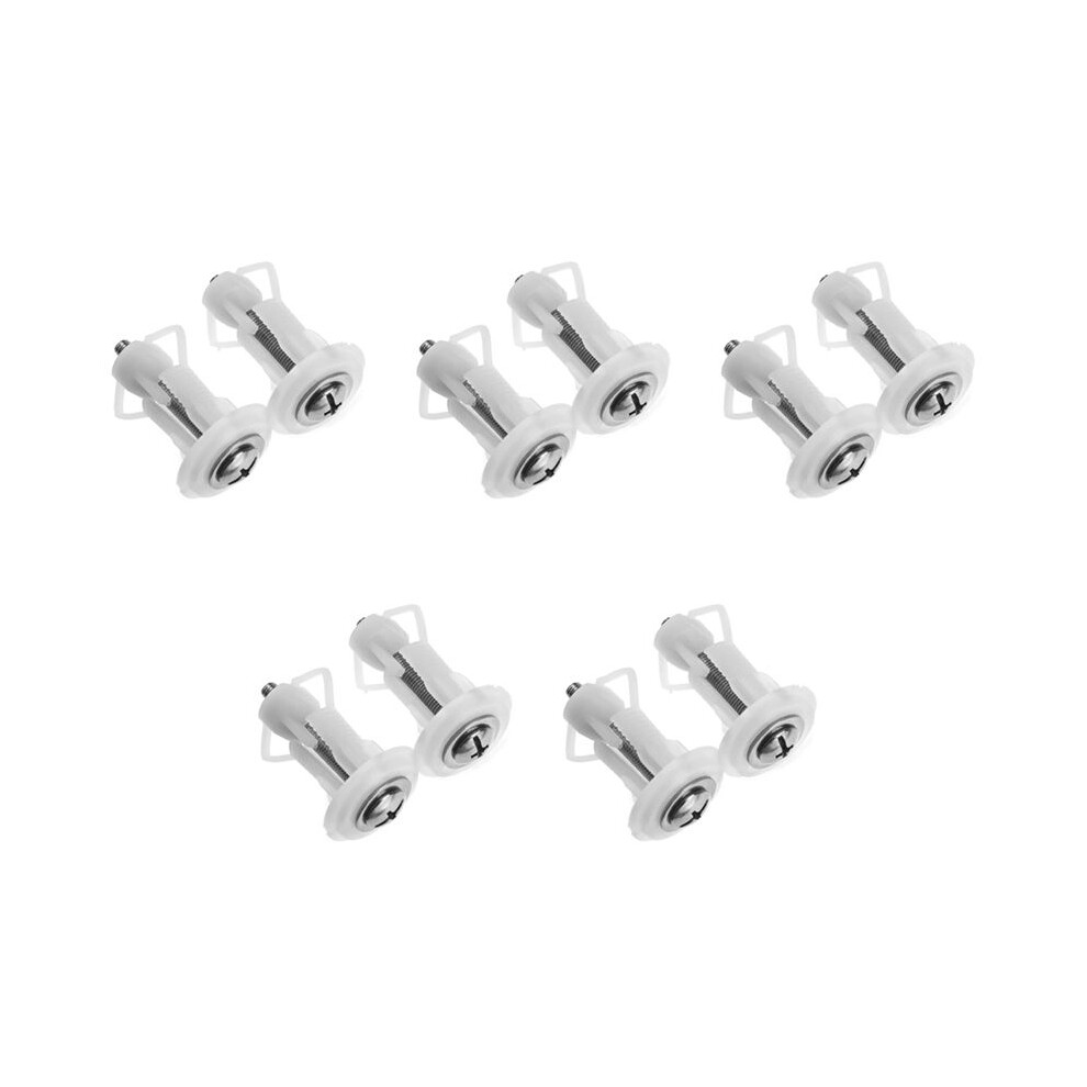 10Pcs Top Fix Toilet Cover Screws Well Nut Pan Fixing Wc Blind Hole Fitting Kit For Universal Toilet Hinges 6033556485179