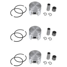 3set 38mm Piston & Rings 10mm Pin Needle Bearing Kit Fit for Ms180 018 180 Chainsaw