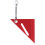 Regla triangular de aleación de aluminio 90/45/30 roja 10