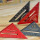 7 Inch Aluminum Rafter Square Protractor 90 Multi-Angle Ruler Red 10