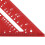 7 Inch Aluminum Rafter Square Protractor 90 Multi-Angle Ruler Red 14