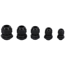 24 Pcs Adjustable 3.5 - 13Mm Cable Gland Joints & 50 Pcs PG7 Black Nylon Waterproof Strain Relief,Cable Gland 3.5-6 mm