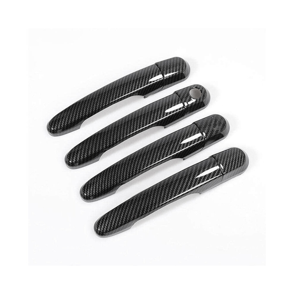 For 2007 2008 2009 2010 Carbon Fiber Outside Exterior Outer Side Door Handle Protector Cover Trim 6032703855865