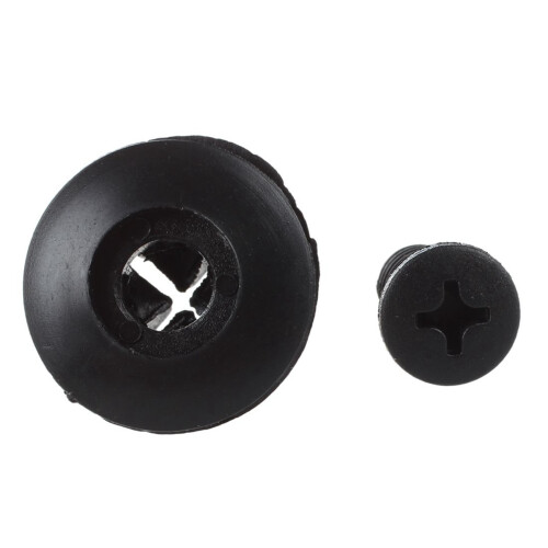 40 Pcs 8mm Hole Push in Expanding Screw Panel Clips Plastic Rivet Black