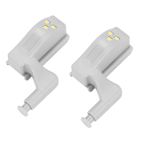 20Pcs Cabinet Cupboard Wardrobe LED Hinge Light  Sensor Lamp Warm White