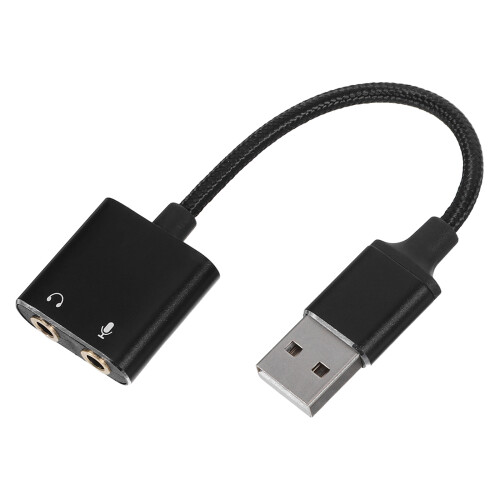 Externer USB Sound Converter Headset Adapter Für Computer Geräte