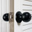 Security Bathroom Lock Round Handle for 30-50mm Doors 3 Keys Robust Build 4