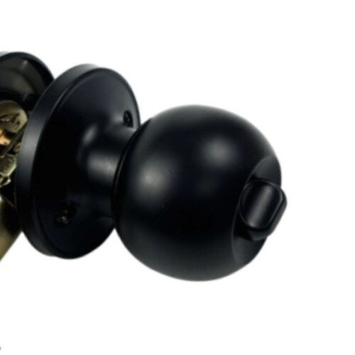 Security Bathroom Lock Round Handle for 30-50mm Doors 3 Keys Robust Build 2