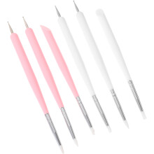 6Stk Nagelkunst Pinsel Set Bunter Langlebiger Nail Art Brush