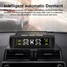 Wireless Car TPMS Tire Pressure Monitoring System Solar Charging Auto Alert System Alerts for Car Tires