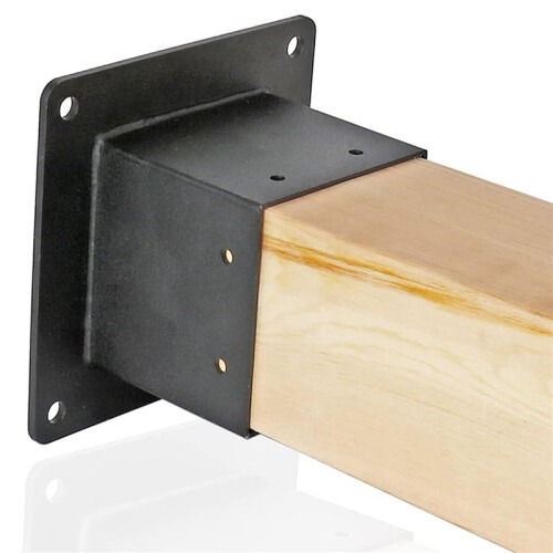Base de Ancoragem de Flange de Aço Inoxidável de 4x4 Polegadas (Real: 3,5x3,5 Polegadas) com Parafusos para Corrimão de Deck (2 Pacote) 2