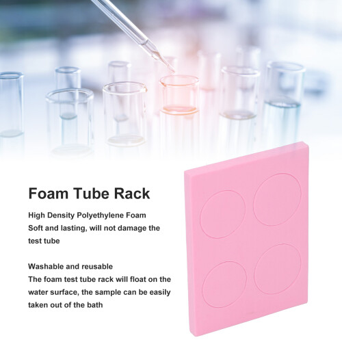 Rack de espuma rectangular de 50 ml, rosa, con 4 agujeros, 20 piezas. 2