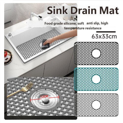 Dishes Drying Mats Drain Sink Protectors for Kitchen-Grey.. 1
