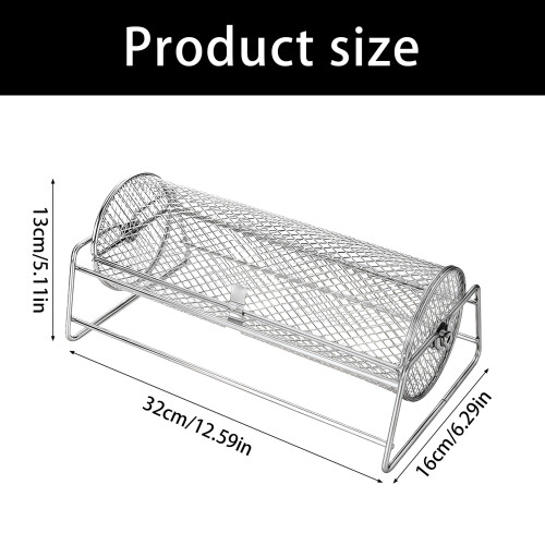Double Use Whirling Barbecue Basket for Large Capacity Even 2