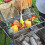Double Use Whirling Barbecue Basket for Large Capacity Even 6