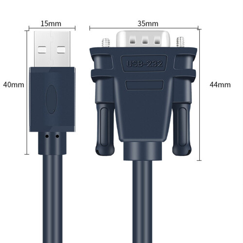 USB to RS232 Adapter Cable 6.56FT PVC Tinned Copper for PC Printer 1