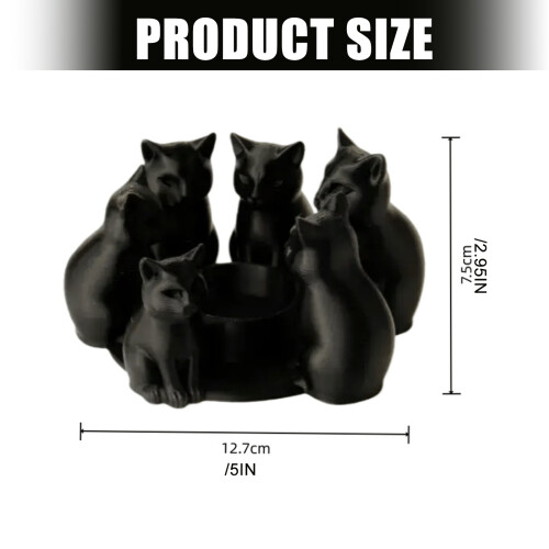 Kitten Tealight Candle Holders,Handmade Resin Candlestick,Table 2