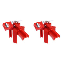 2X  Valve Lockout with Padlock for 1/2in-2-1/2in Outside Diameter Pipe - Design Prevents Accidental Activation
