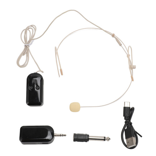 Sistema microfono wireless a 2.4G, batteria da 6 ore, leggero e connessione automatica 1