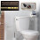 2X Toilet Handle Brass Lever Flush Replacement Kit with Flapper Chain, Toilet Tank Lever Universal Fitting (Side Mount) 2