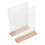 4Ensembles Porte-Menus Transparent Double Face Base En Bois 2