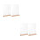 4Ensembles Porte-Menus Transparent Double Face Base En Bois 5