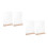 4Ensembles Porte-Menus Transparent Double Face Base En Bois 9