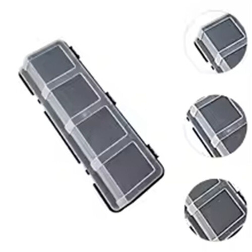 9Pcs Parts Storage Box Plastic Screw Organizer Box with 4 Compartment Tool Part Container Bin with Lid Storage Case