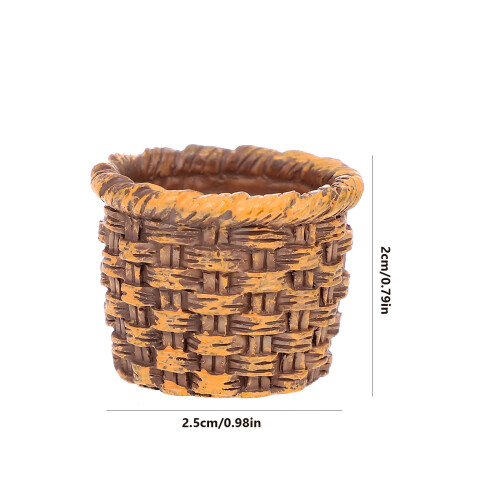 24Pcs Tiny Resin Mini Baskets for Dollhouse and Craft Storage 1