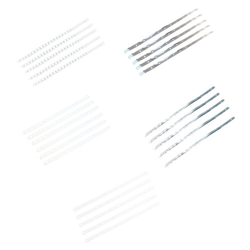 Set of 5 Plastic Strips for Clothes-transparent hole 1