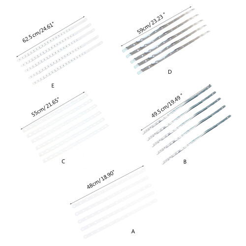 Set of 5 Plastic Strips for Clothes-transparent hole 2