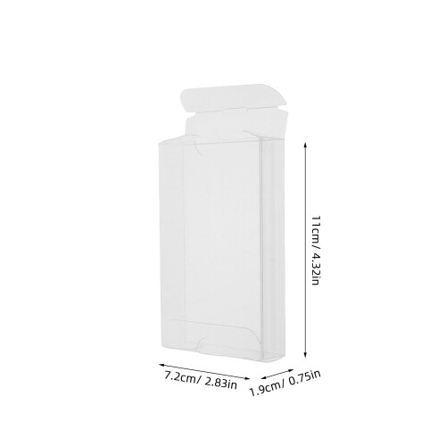 6Pcs Transparent Cassette Tape Storage Holders PVC Display Boxes 2