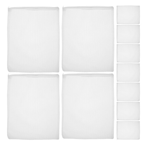120Pièces Filtration Aquarium Fine Polyester Zippés Blancs 2