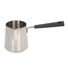 Pot à lait en acier inoxydable avec longue poignée